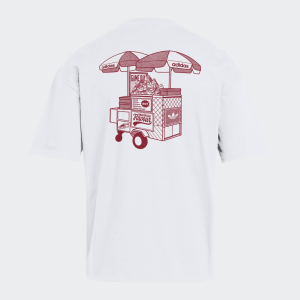 adidas Men's Food Cart Tee, Small, Cloud White