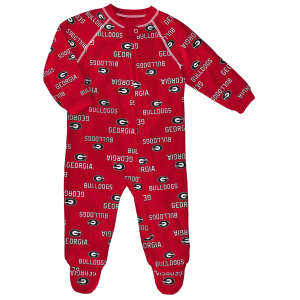 NCAA Infant Georgia Bulldogs Red Raglan Zip Up, Boys', 12R