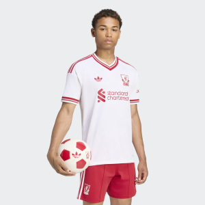 adidas Adult Liverpool FC 2026 Away Authentic Jersey, Men's, Small, White