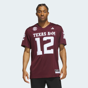 adidas Men's Texas A&M Aggies Team Maroon Home Premier, Medium, Red