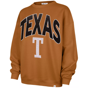 '47 Women's Texas Longhorns Orange Innings Crewneck Sweatshirt, Small