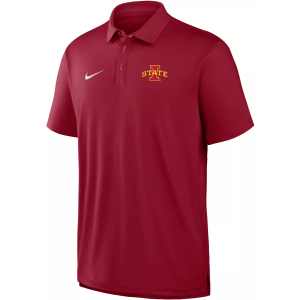 Nike Men's Iowa State Cyclones Crimson Tour Gameday Polo, XL, Red