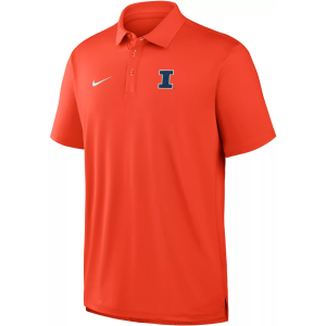 Nike Men's Illinois Fighting Illini Orange Tour Polo, Large