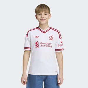 adidas Youth Liverpool FC 2026 Away Replica Jersey, Small, White