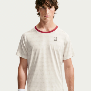 Nike Men's Court Advantage Dri-FIT Tennis Shirt, Medium, Light Bone