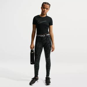 Nike Nike Girls' Pro Dri-FIT AOP Sport Tight, XS, Black/(White) - $48.00 at DICK'S Sporting Goods