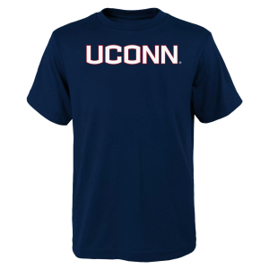 NCAA Youth UConn Huskies Navy Primary Logo T-Shirt, Medium, Blue