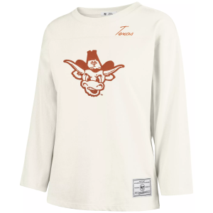 47 Women's Texas Longhorns Ivory Long Sleeve Shirt, Small, White