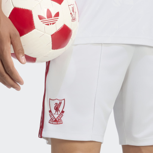 adidas Adult Liverpool FC Away Replica Shorts, Men's, Small, White