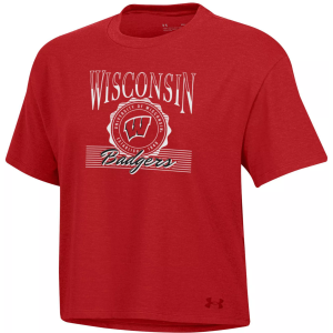 Under Armour Women's Wisconsin Badgers Red All Day T-Shirt, Medium