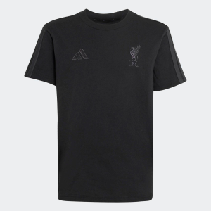 adidas Youth Liverpool 2026 Black Logo T-Shirt, Small