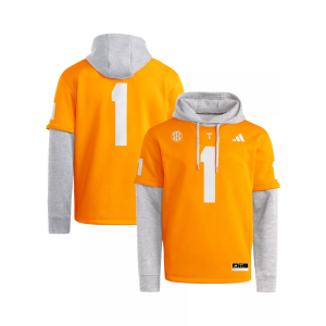 adidas Adult Tennessee Volunteers Bright Orange Hoodie Football Jersey, Men's, Medium