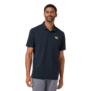 Travismathew TravisMathew Men's Iowa Hawkeyes Black Halftime Show Heater Polo, Small - $119.95 at DICK'S Sporting Goods
