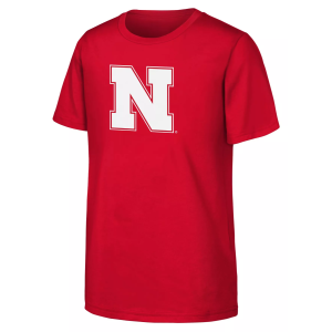 Outerstuff Youth Nebraska Cornhuskers Red Primary Logo T-Shirt, Medium