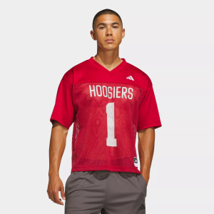 adidas Men's Indiana Hoosiers Team Victory Red Tailgate Jersey, Large