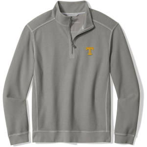 Tommy Bahama Men's Tennessee Volunteers Gray Montego Bay 1/2 Zip Jacket, Large