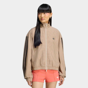 adidas Originals Women's Checks Track Top, Small, Wonder Beige