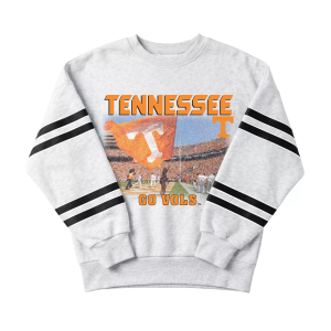 Gameday Couture Women's Tennessee Volunteers Black Stripe Sleeve Crewneck Sweatshirt, XL