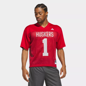 adidas Men's Nebraska Cornhuskers Team Power Red Tailgate Jersey, Medium