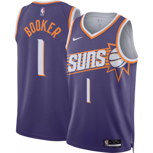 Nike Adult Phoenix Suns Devin Booker #1 Icon Jersey, Men's, Large, Purple