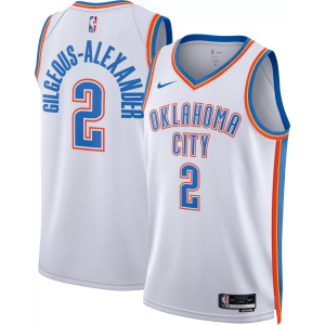 Nike Adult Oklahoma City Thunder Shai Gilgeous-Alexander #2 Association Jersey, Men's, Medium, White
