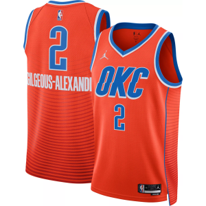 Jordan Adult Oklahoma City Thunder Shai Gilgeous-Alexander #2 Statement Jersey, Men's, Small, Orange