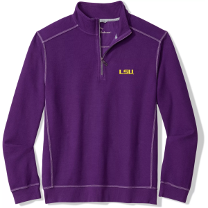 Tommy Bahama Tommy Bahama Men's LSU Tigers Black Montego Bay 1/2 Zip Jacket, XXL - $150.00 at DICK'S Sporting Goods