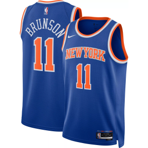 Nike Adult New York Knicks Jalen Brunson #11 Icon Jersey, Men's, Small, Blue