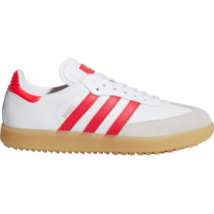 Adidas adidas Men's Samba Spikeless Golf Shoes, M12/W13, White/Ruby/Gum - $119.99 at DICK'S Sporting Goods