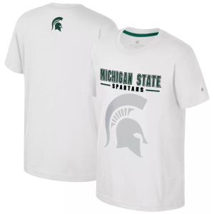 Colosseum Boys' Michigan State Spartans White Winton T-Shirt, Large