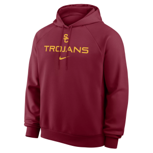 Nike Men's USC Trojans Team Crimson Dri-FIT Primary Fleece Hoodie, Small, Red