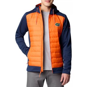 Columbia Men's Florida Gators Collegiate Navy Hybrid Full-Zip Jacket, Large, Blue