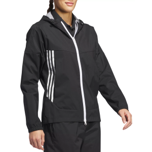 adidas Women's Provisional Golf Rain Jacket, Large, Black