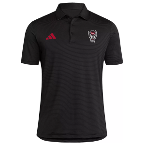 adidas Men's NC State Wolfpack Black Polo, Small