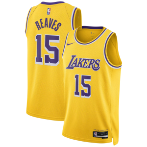 Nike Adult Los Angeles Lakers Austin Reaves #15 Icon Jersey, Men's, Small, Yellow