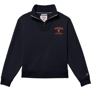 League-Legacy Women's Virginia Cavaliers Navy 1991 1/4 Zip Jacket, Large, Blue