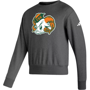 adidas Men's Colorado State Rams Grey Fleece Crewneck Sweatshirt, Small, Gray