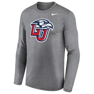 Nike Men's Liberty Flames Gray Legend Long Sleeve Shirt, Small