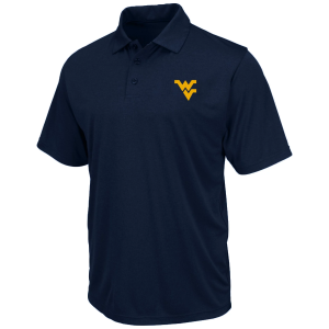 Champion Men's West Virginia Mountaineers Navy Big and Tall Polo, XLT, Blue