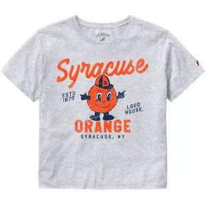 League-Legacy Women's Syracuse Orange Gray Clothesline Cropped T-Shirt, Small