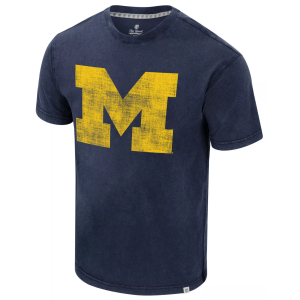 Colosseum Men's Michigan Wolverines Navy Bangkok T-Shirt, Small, Blue