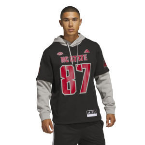 adidas Adult NC State Wolfpack Honor and Support Hoodie Jersey, Men's, Large, Black
