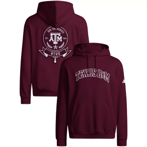adidas Adult Texas A&M Aggies Honor and Support Hoodie, Men's, Small, Red