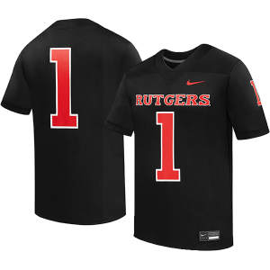 Nike Black Men's Rutgers Scarlet Knights Replica Football Jersey, Large