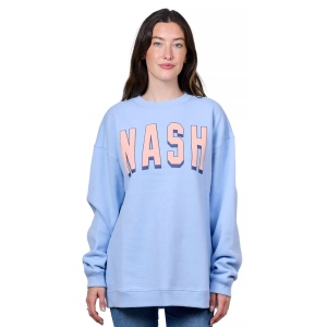 Nash Nash Women's Nashville Blue Crew Neck Sweatshirt, Medium - $68.00 at DICK'S Sporting Goods