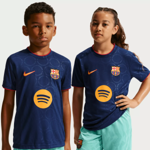 Nike Youth FC Barcelona 2026 Third Prematch Jersey, Small, Blue