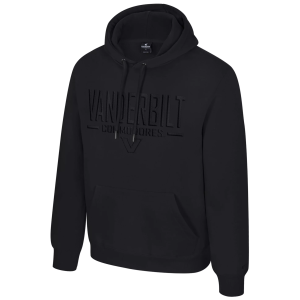 Colosseum Men's Vanderbilt Commodores Black Mikey Tonal Hoodie, Medium