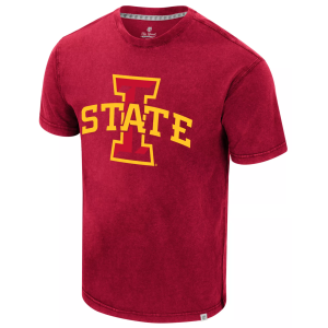 Colosseum Men's Iowa State Cyclones Cardinal Bangkok T-Shirt, Small, Red