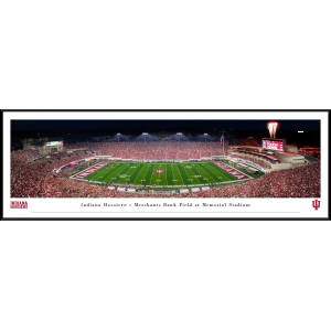 Blakeway Panoramas Indiana Football Panoramic Wall Art Standard Frame, Red