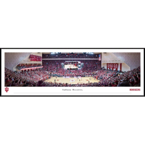 Blakeway Panoramas Indiana Basketball Panoramic Wall Art Standard Frame, Red